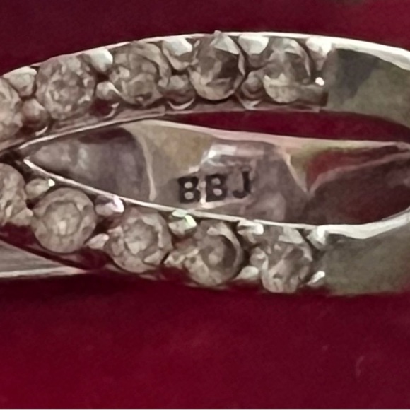 BBJ .925 Heart Cut CZ Ring Set - Picture 3 of 4